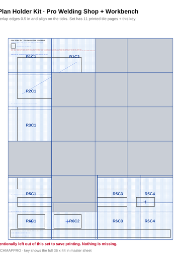 Plan Holder Kit — Pro Welding Shop + Workbench